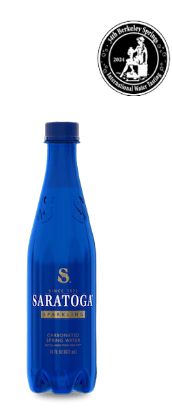 16 oz Sparkling rPET bottle with 100% recycled seal