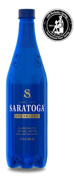 28 oz Sparkling rPET bottle with 100% recycled seal