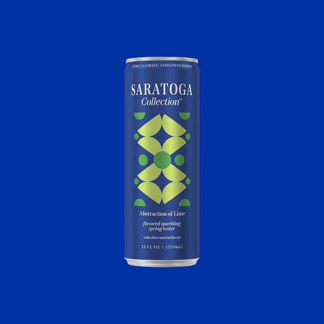 Saratoga Collection Abstraction of Lime 12 fl oz can