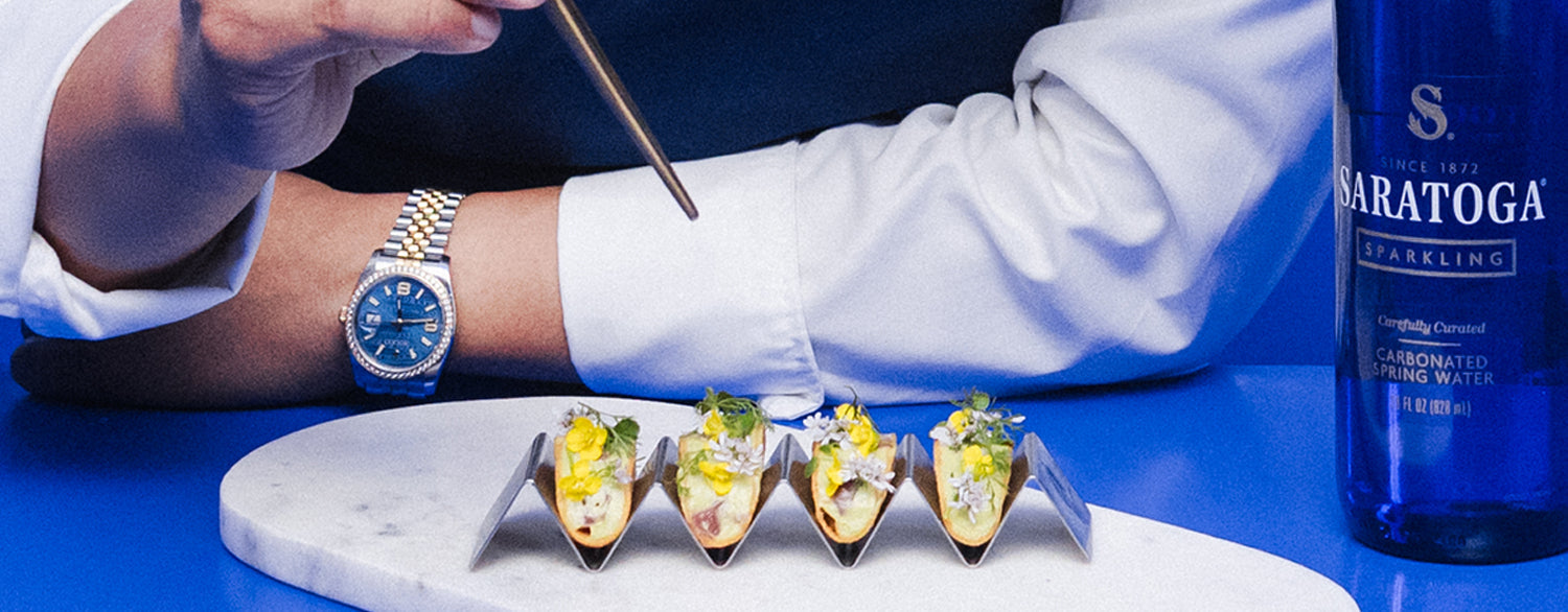 Cheese Dusted Tuna & Avocado Tacos