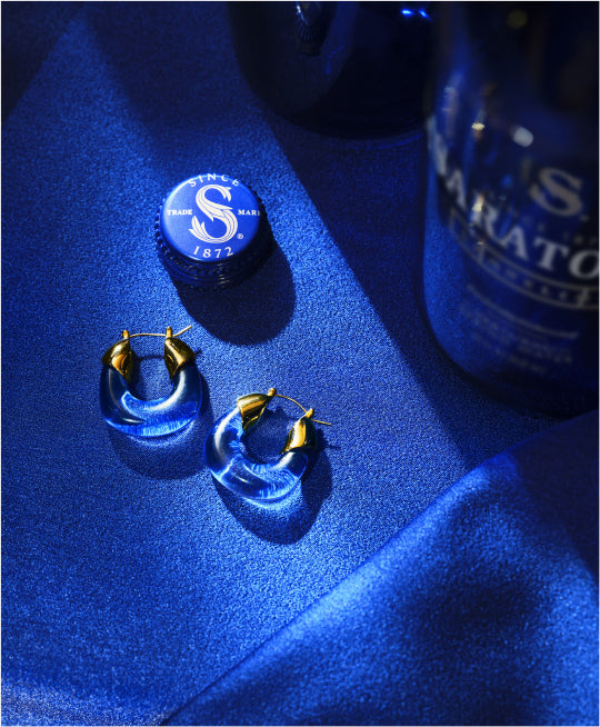 earings in saratoga signature blue pantone color