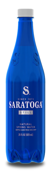 saratoga still spring water bottle - 28 oz plastic